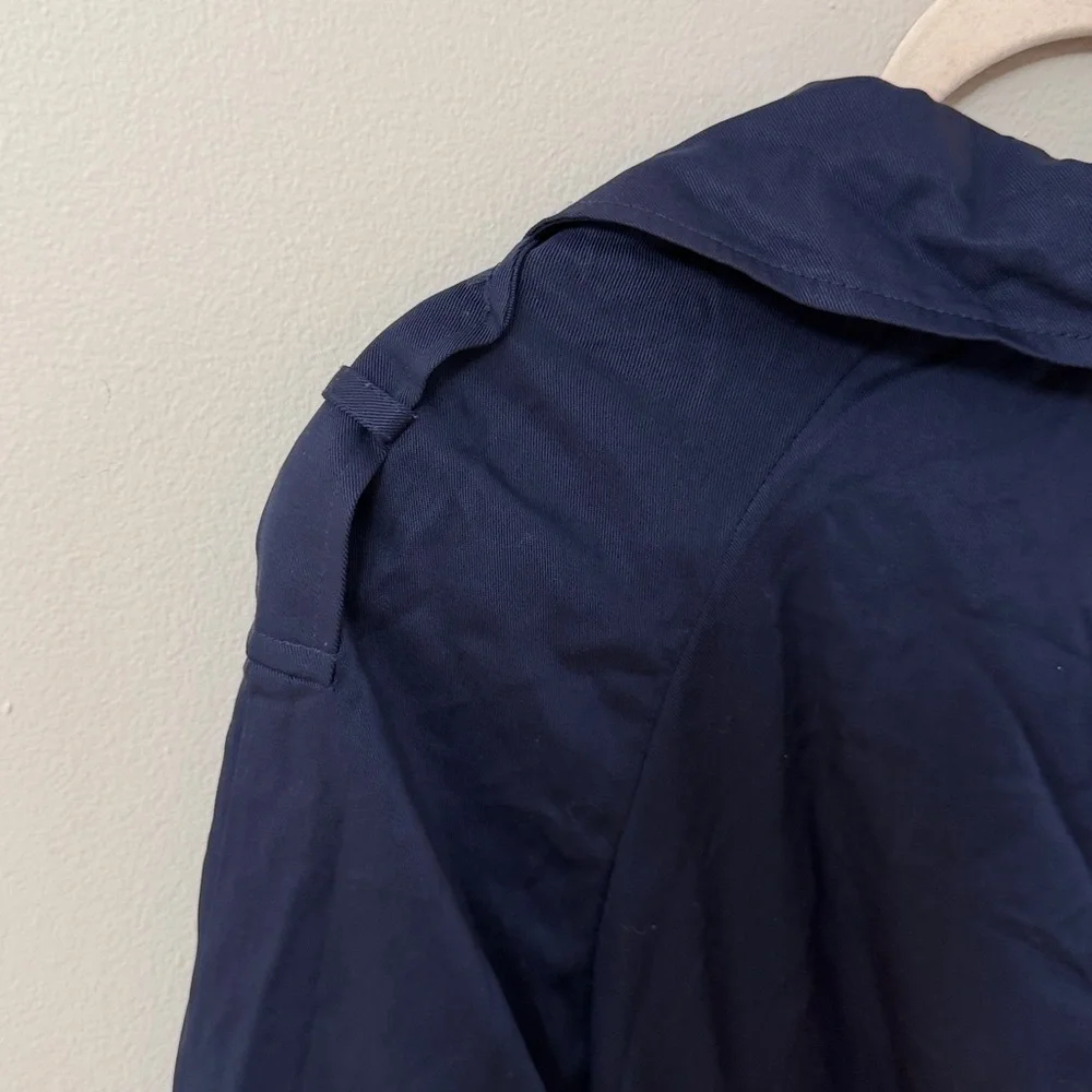 Topshop Navy Blue Trench Coat - Picture 11 of 11